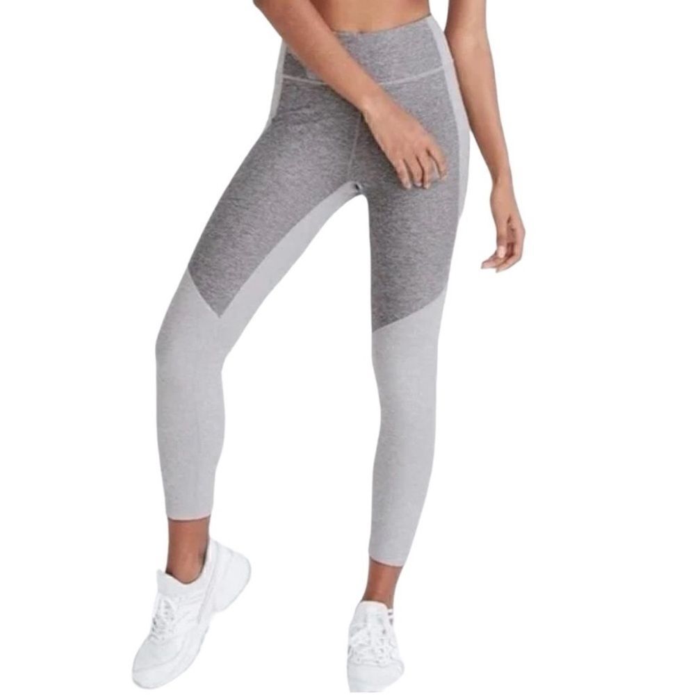 Outdoor voices heather gray color block 7/8 leggings